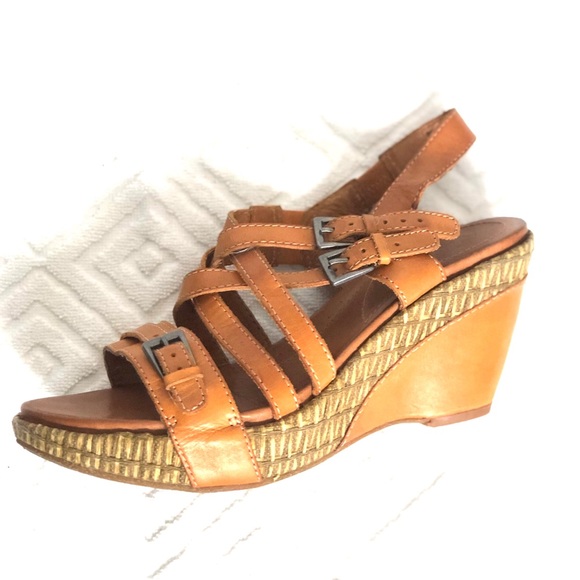 Sandales Plateforme NAYA à Bride Et Noeud - Taille 10 US (40.5 EU) - Cuir Noir - Occasion Bon état